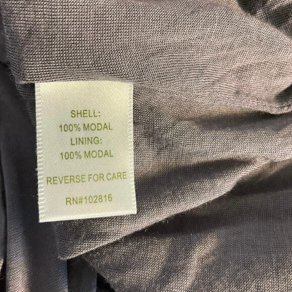 Garnet Hill Gray Modal Asymmetrical Hem Dress Size 6 - Picture 5 of 7